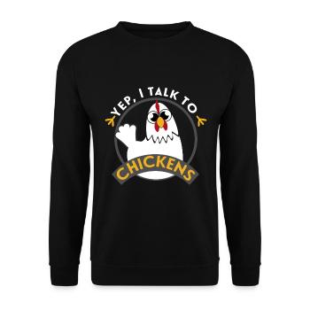 Parlez à mes poules - Sweat-shirt Unisexe - noir - Devant - Alina (178cm) & Michal (187cm)
