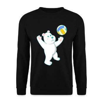 Volleyball Ours polaire - Sweat-shirt Unisexe - noir - Devant - Alina (178cm) & Michal (187cm)