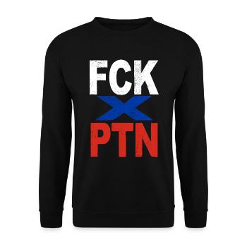 FCK PTN - Unisex Sweatshirt - black - Front - Alina (178cm) & Michal (187cm)