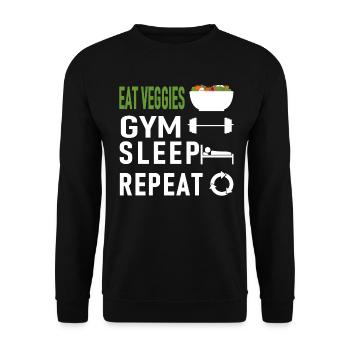 Régime gym - Sweat-shirt Unisexe - noir - Devant - Alina (178cm) & Michal (187cm)