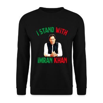 Imran Khan PTI Party Pakistan Soutient la liberté - Sweat-shirt Unisexe - noir - Devant - Alina (178cm) & Michal (187cm)