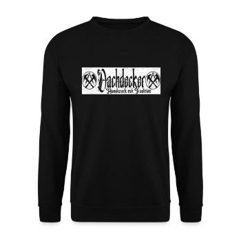Dachdeckermeister Dachdecker Handwerk Tradition - Unisex Pullover - Schwarz - Vorne - Alina (178cm) & Michal (187cm)