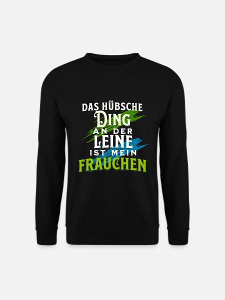Frauchen geht Gassi mit Hund - Unisex Pullover - Schwarz