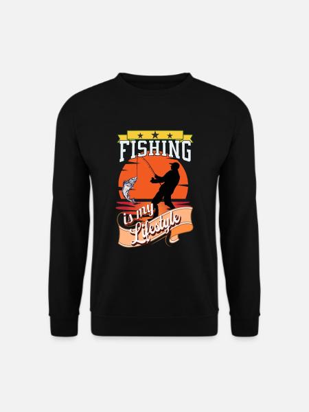 La pêche est mon style de vie Pêcheur - Sweat-shirt Unisexe - noir