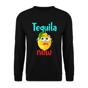 Tequila now funny design for tequila - Unisex Sweatshirt - black - Front - Alina (178cm) & Michal (187cm)