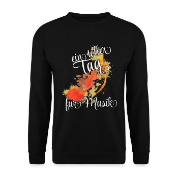 Musik Musikliebhaber ein toller Tag für Musik - Unisex Pullover - Schwarz - Vorne - Alina (178cm) & Michal (187cm)