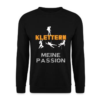 Klettern Bergsteigen Design für Kletterer - Unisex Pullover - Schwarz - Vorne - Alina (178cm) & Michal (187cm)