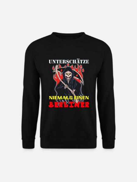 Berlin unterschätze keinen Berliner Skull - Unisex Pullover - Schwarz