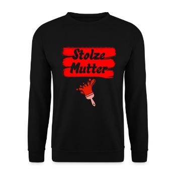 Stolze Mutter Mama Mutti Mom - Unisex Pullover - Schwarz - Vorne - Alina (178cm) & Michal (187cm)
