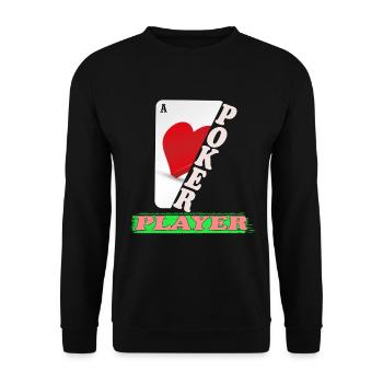 Poker Player Design - Unisex Sweatshirt - black - Front - Alina (178cm) & Michal (187cm)