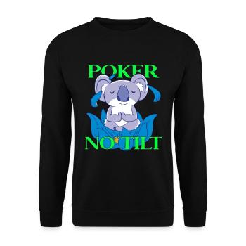 Poker Player Tilt Design - Unisex Sweatshirt - black - Front - Alina (178cm) & Michal (187cm)