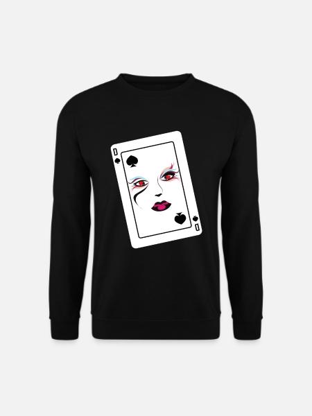 Poker Pik Dame Player Design - Unisex Sweatshirt - black