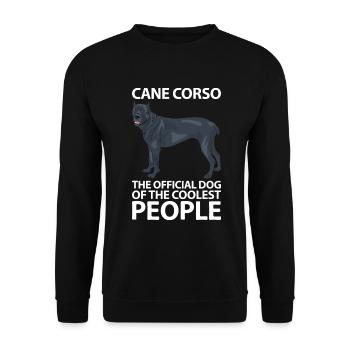 Cane Corso - Unisex Sweatshirt - black - Front - Alina (178cm) & Michal (187cm)