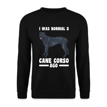 Cane Corso - Unisex Sweatshirt - black - Front - Alina (178cm) & Michal (187cm)