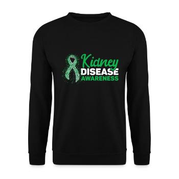 Kidney donor - Unisex Sweatshirt - black - Front - Alina (178cm) & Michal (187cm)