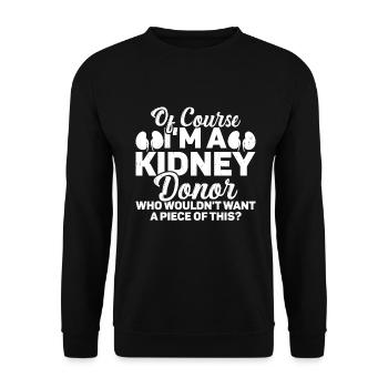 Kidney donor - Unisex Sweatshirt - black - Front - Alina (178cm) & Michal (187cm)