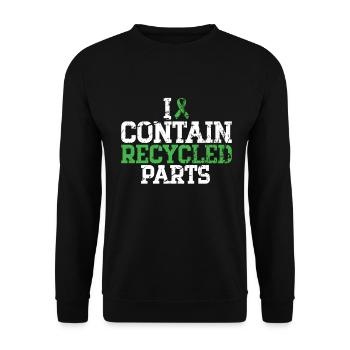 Kidney donor - Unisex Sweatshirt - black - Front - Alina (178cm) & Michal (187cm)