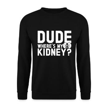 Kidney donor - Unisex Sweatshirt - black - Front - Alina (178cm) & Michal (187cm)