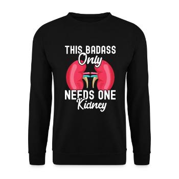 Kidney donor - Unisex Sweatshirt - black - Front - Alina (178cm) & Michal (187cm)