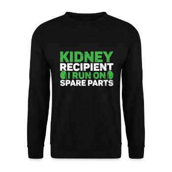 Kidney donor - Unisex Sweatshirt - black - Front - Alina (178cm) & Michal (187cm)