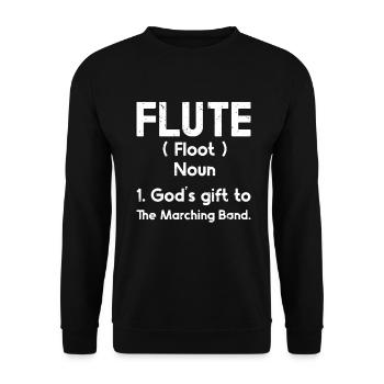 Flûte - Sweat-shirt Unisexe - noir - Devant - Alina (178cm) & Michal (187cm)