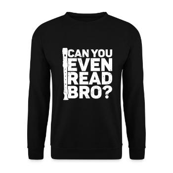 Flûte - Sweat-shirt Unisexe - noir - Devant - Alina (178cm) & Michal (187cm)