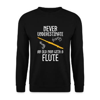 Flûte - Sweat-shirt Unisexe - noir - Devant - Alina (178cm) & Michal (187cm)