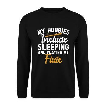 Flûte - Sweat-shirt Unisexe - noir - Devant - Alina (178cm) & Michal (187cm)