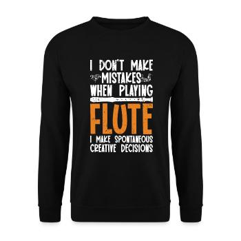 Flûte - Sweat-shirt Unisexe - noir - Devant - Alina (178cm) & Michal (187cm)