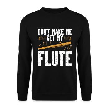 Flûte - Sweat-shirt Unisexe - noir - Devant - Alina (178cm) & Michal (187cm)