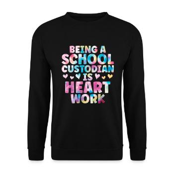 Schulbeamte - Unisex Pullover - Schwarz - Vorne - Alina (178cm) & Michal (187cm)