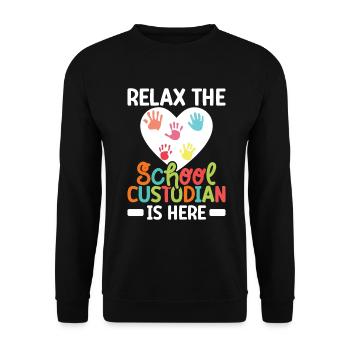 School officials - Unisex Sweatshirt - black - Front - Alina (178cm) & Michal (187cm)