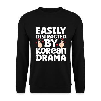 K-Drame - Sweat-shirt Unisexe - noir - Devant - Alina (178cm) & Michal (187cm)