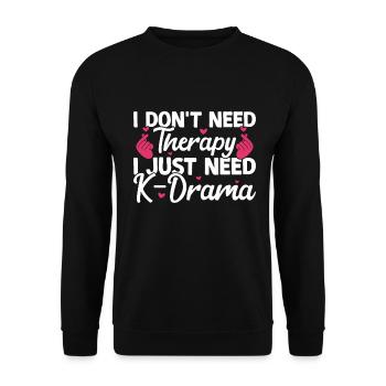 K-Drama - Unisex Pullover - Schwarz - Vorne - Alina (178cm) & Michal (187cm)