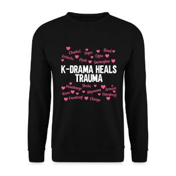 K-Drama - Unisex Pullover - Schwarz - Vorne - Alina (178cm) & Michal (187cm)