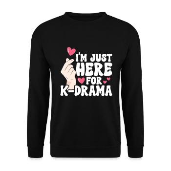 K-Drame - Sweat-shirt Unisexe - noir - Devant - Alina (178cm) & Michal (187cm)