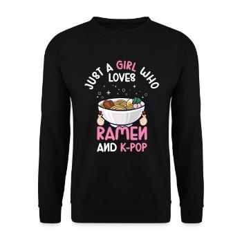 Ramen K-Pop - Sweat-shirt Unisexe - noir - Devant - Alina (178cm) & Michal (187cm)