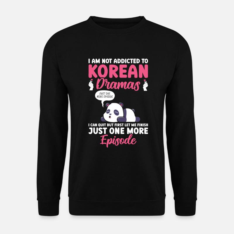Panda K-Drama - Sweat-shirt Unisexe - noir