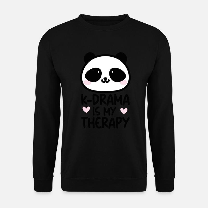Panda K-Drama - Unisex Pullover - Schwarz