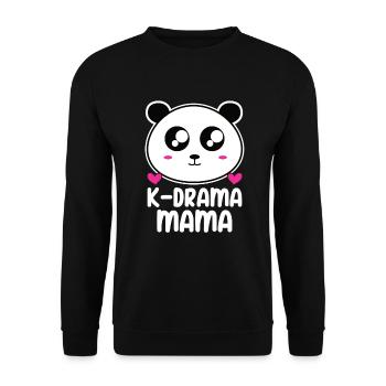 Panda K-Drama - Unisex Sweatshirt - black - Front - Alina (178cm) & Michal (187cm)