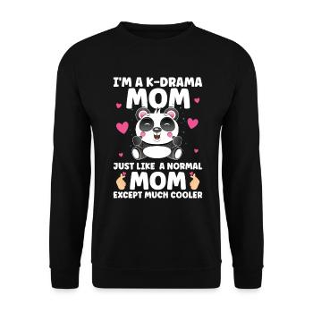 Panda K-Drama - Sweat-shirt Unisexe - noir - Devant - Alina (178cm) & Michal (187cm)