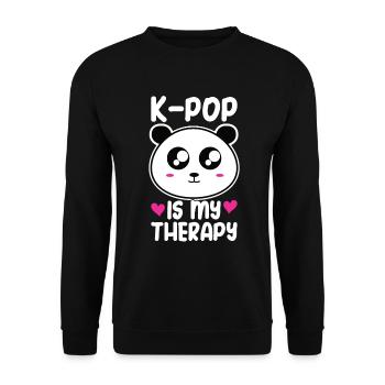 K-Pop Panda - Sweat-shirt Unisexe - noir - Devant - Alina (178cm) & Michal (187cm)
