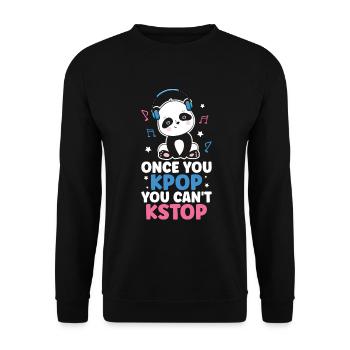 K-Pop Panda - Sweat-shirt Unisexe - noir - Devant - Alina (178cm) & Michal (187cm)