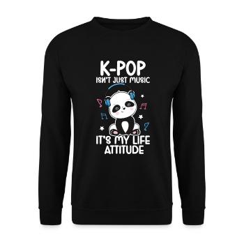 K-Pop Panda - Sweat-shirt Unisexe - noir - Devant - Alina (178cm) & Michal (187cm)