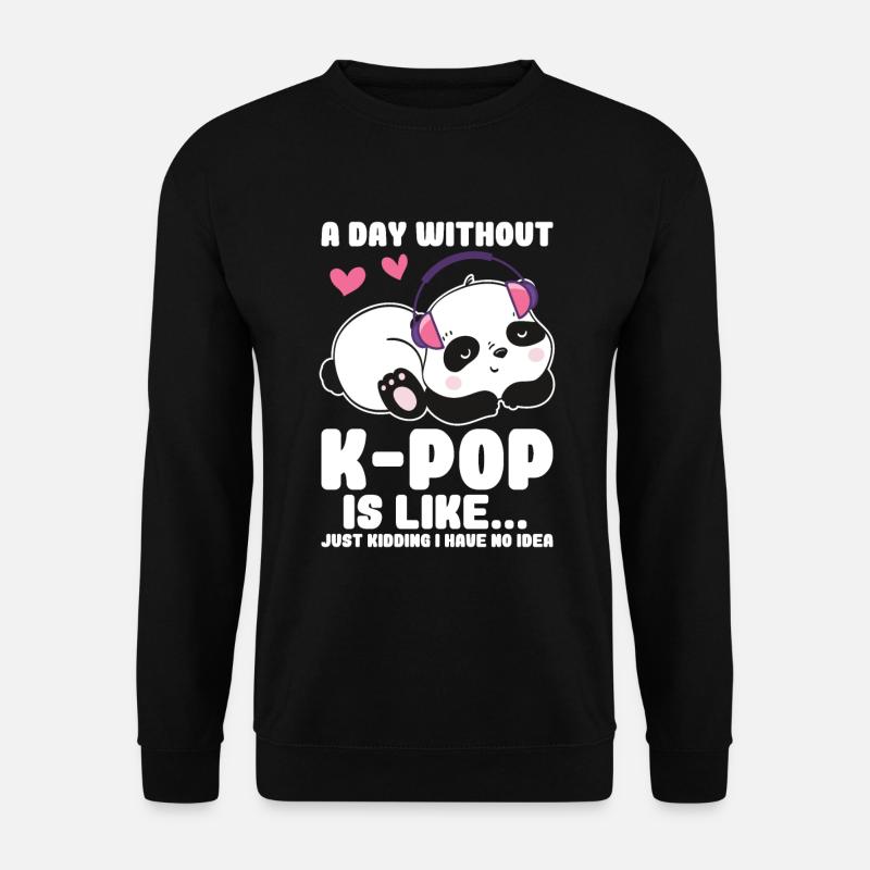 K-Pop Panda - Unisex Sweatshirt - black