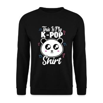 K-Pop Panda - Sweat-shirt Unisexe - noir - Devant - Alina (178cm) & Michal (187cm)