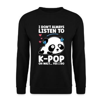 K-Pop Panda - Sweat-shirt Unisexe - noir - Devant - Alina (178cm) & Michal (187cm)