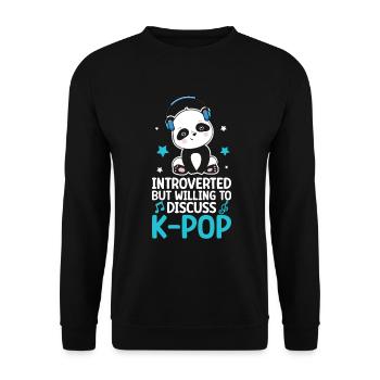 K-Pop Panda - Sweat-shirt Unisexe - noir - Devant - Alina (178cm) & Michal (187cm)