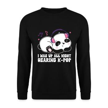 K-Pop Panda - Sweat-shirt Unisexe - noir - Devant - Alina (178cm) & Michal (187cm)
