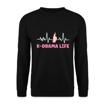 K-Drame - Sweat-shirt Unisexe - noir - Devant - Alina (178cm) & Michal (187cm)